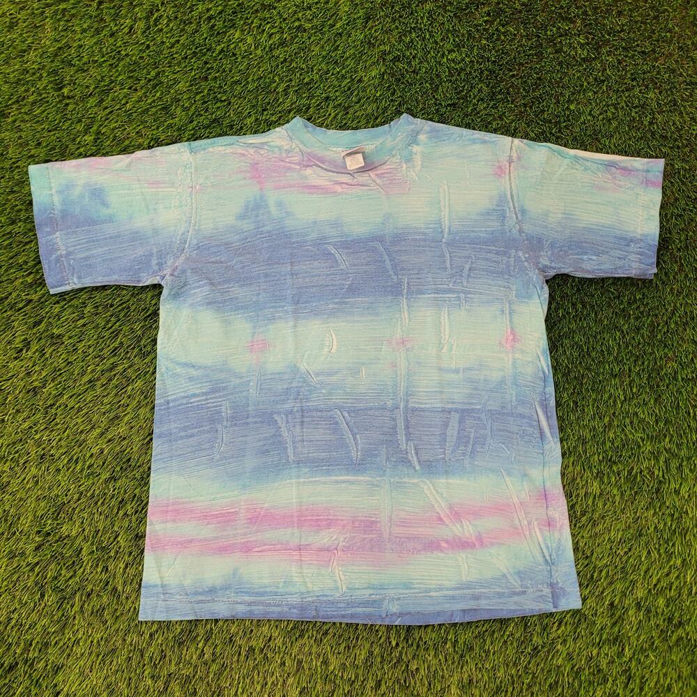 Vintage 90s Trends Pastel Shirt Womens Large 22x26 Blue Purple